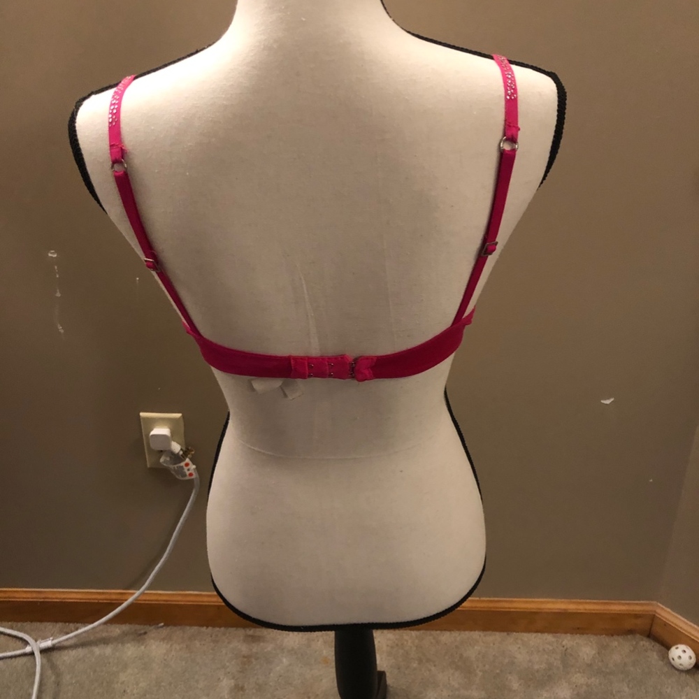 Pink Rhinestone Heart Bra - Picture 4 of 4